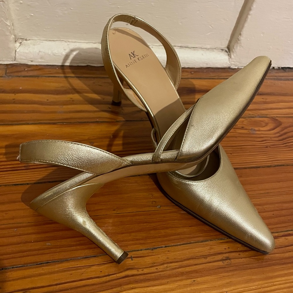 Anne Klein Gold Slingback Sandal